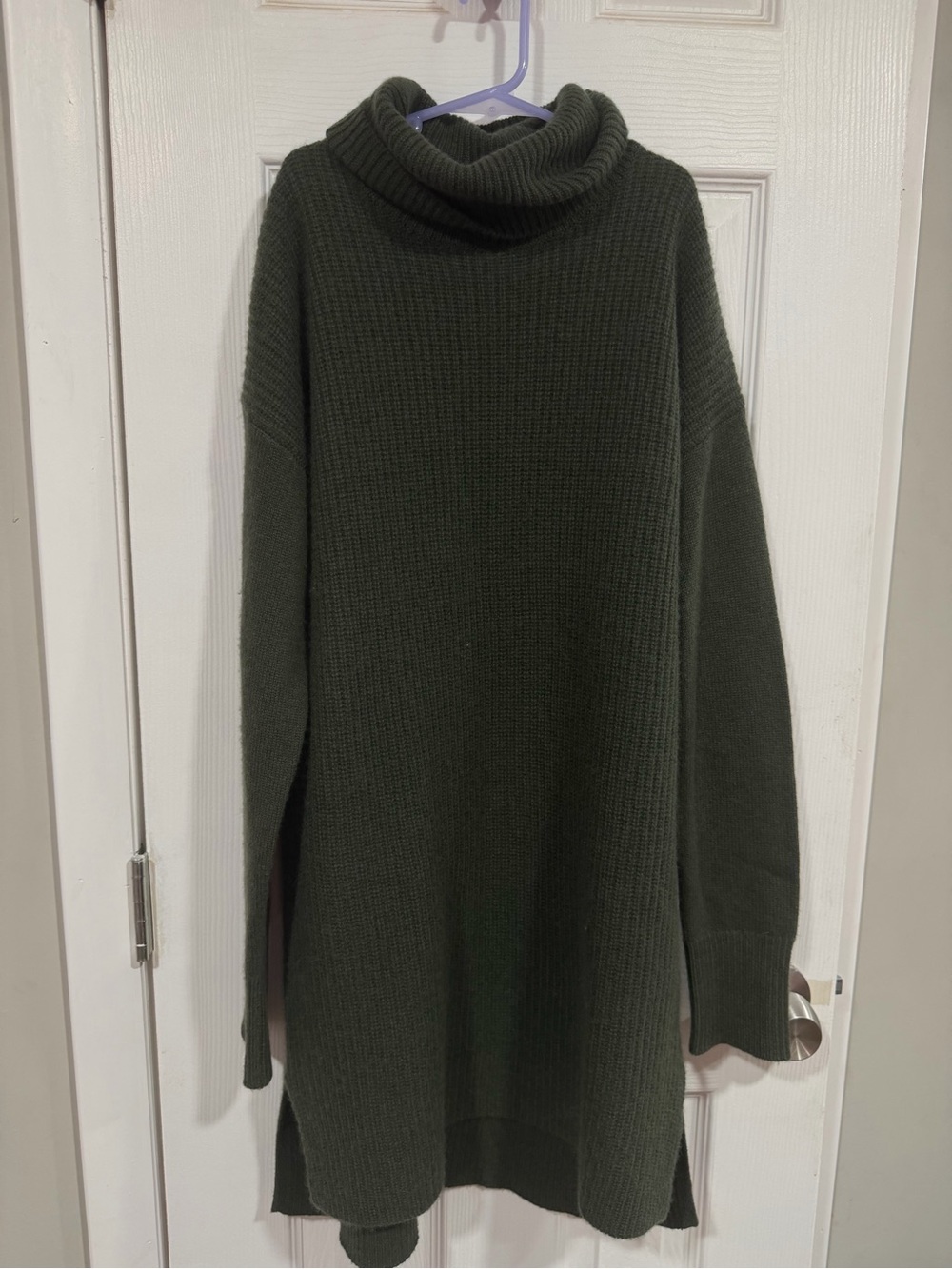 Halogen Olive Green Cowl Neck Tunic Sweater